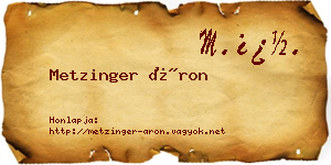 Metzinger Áron névjegykártya